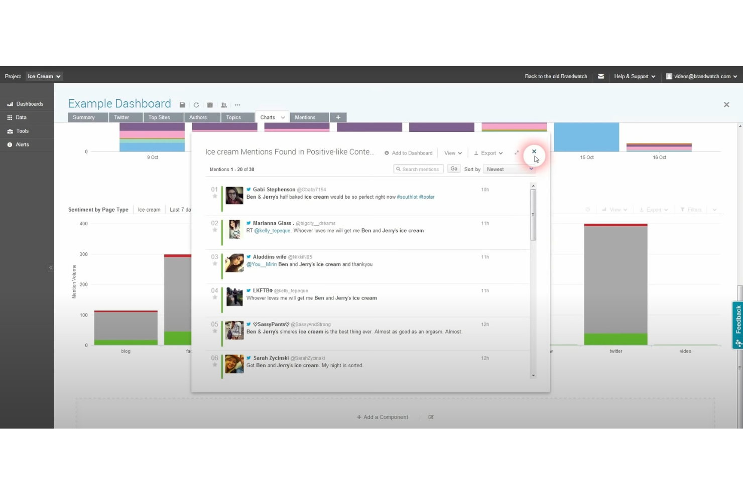 Brandwatch screenshot - 10 Beste Kostenlose Social Listening Tools im Test 2026