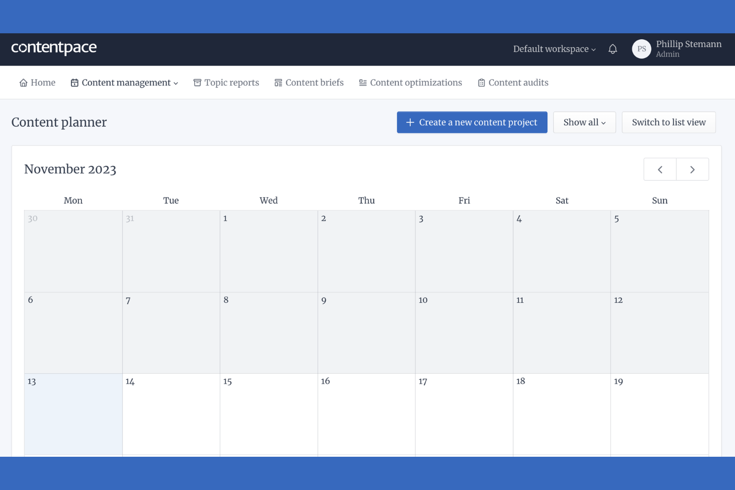 Contentpace screenshot - 10 Beste MarketMuse-Alternativen im Jahr 2026 im Vergleich