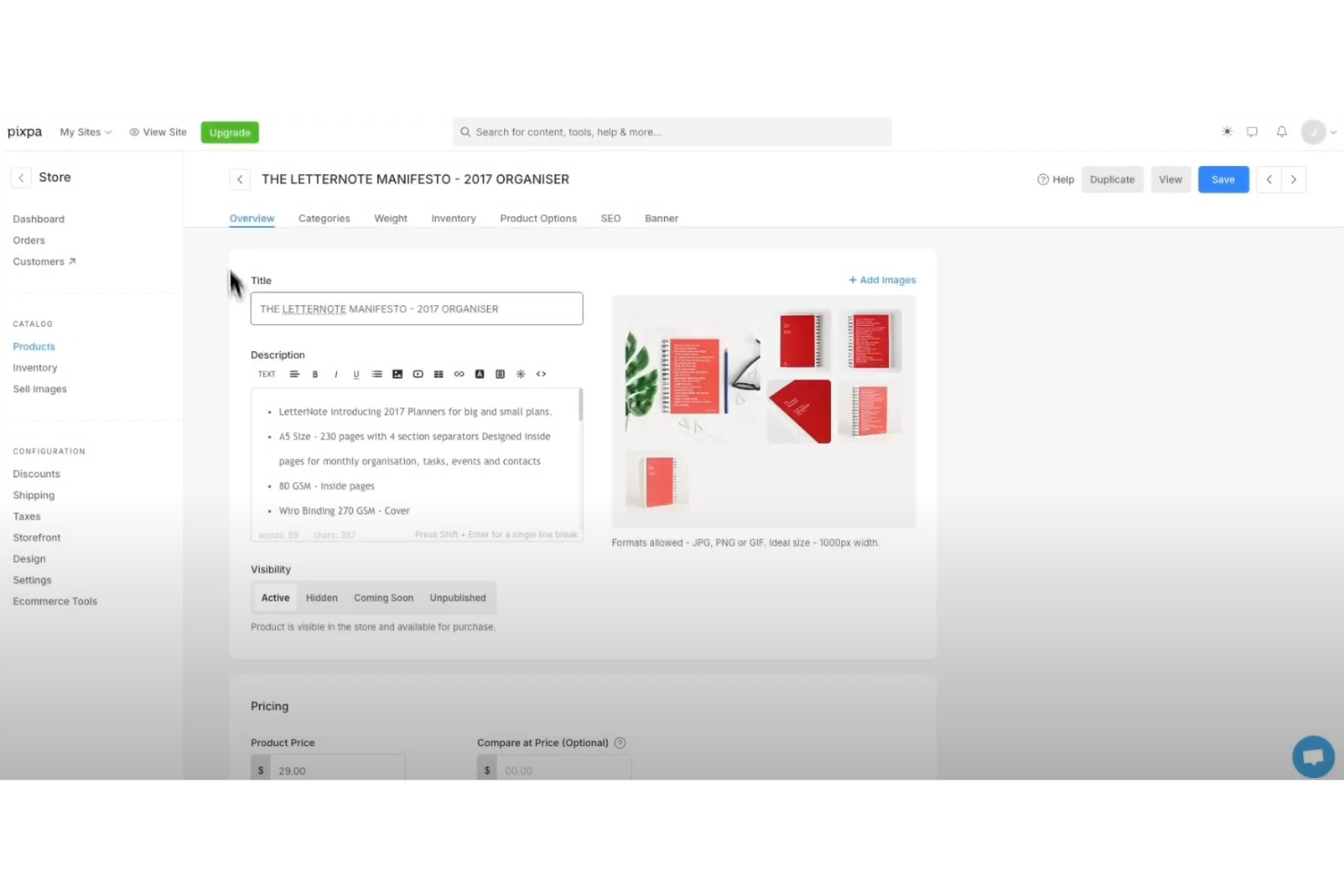 Pixpa screenshot - 10 Meilleures alternatives à WordPress passées en revue en 2026