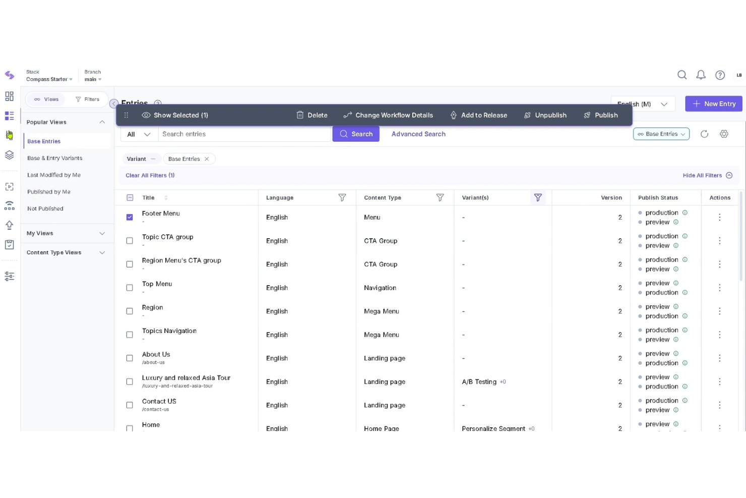 Contentstack screenshot - 10 Beste WordPress-Alternativen im Test 2026