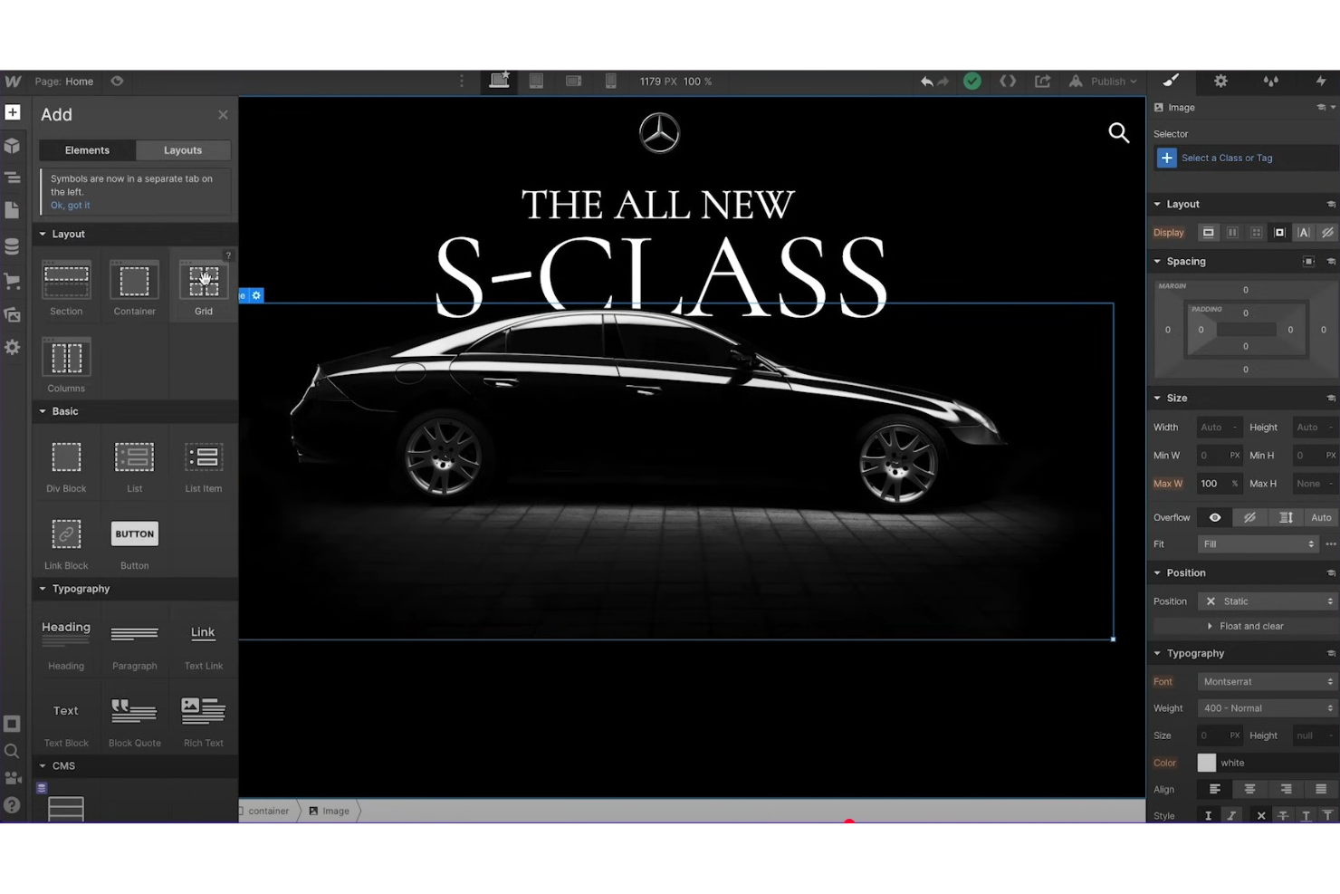 Webflow screenshot - 10 Beste WordPress-Alternativen im Test 2026