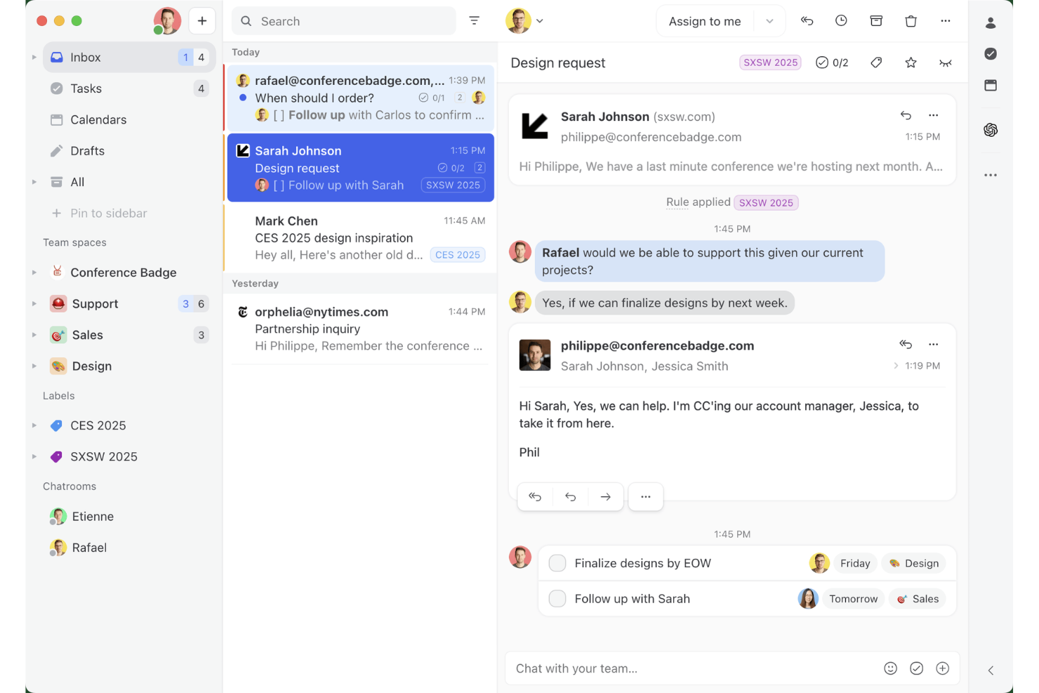 Missive screenshot - 10 Beste KI-E-Mail-Marketing-Tools im Test 2026