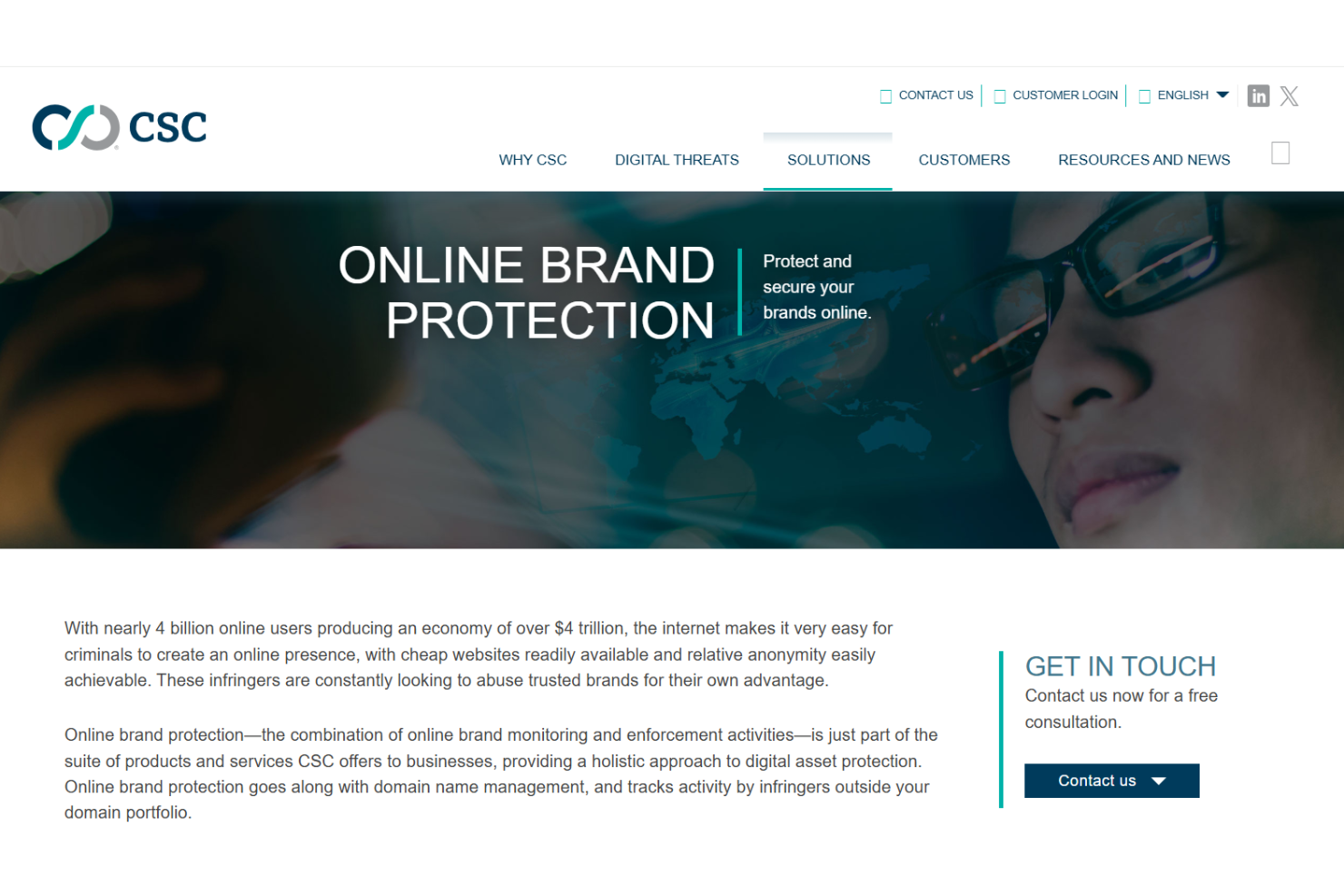 CSC Digital Brand Services screenshot - 10 beste Dienstleistungen zum Markenschutz im Test 2026