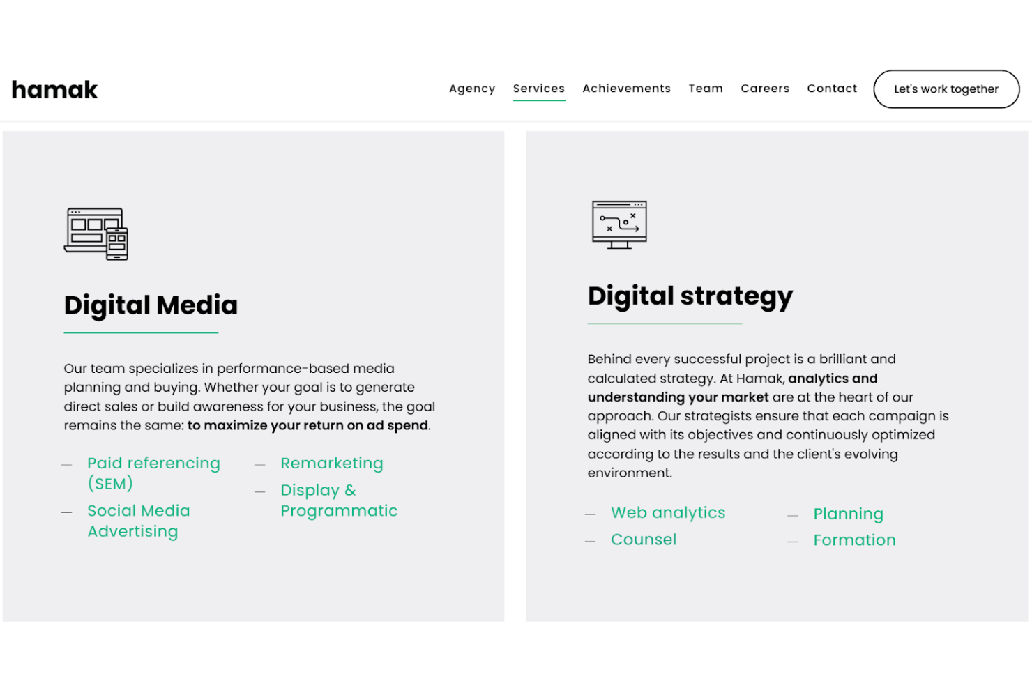 Hamak screenshot - 10 Meilleures Agences de Marketing Digital Revue en 2026