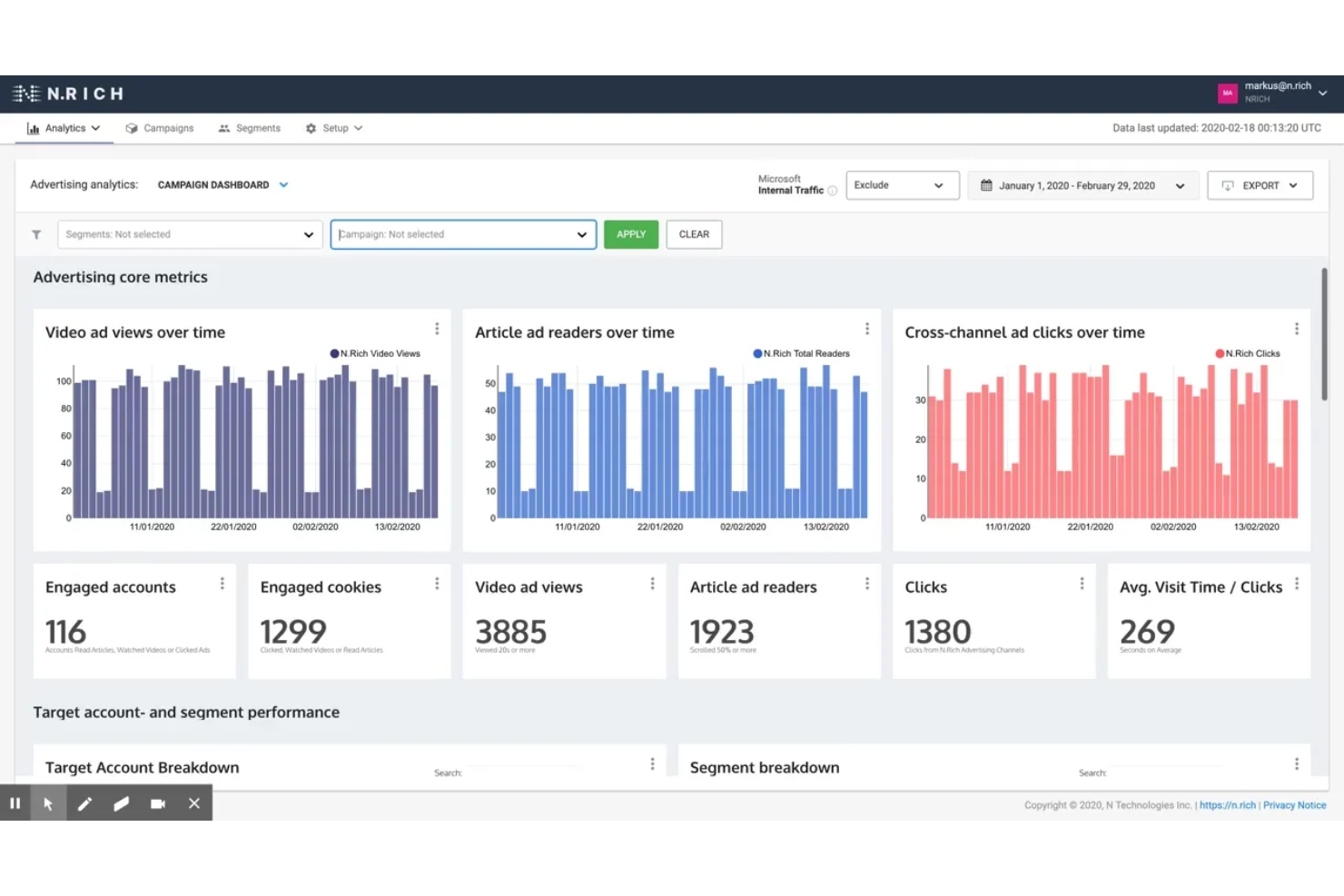 N.Rich screenshot - 10 meilleures alternatives à Demandbase passées en revue en 2026