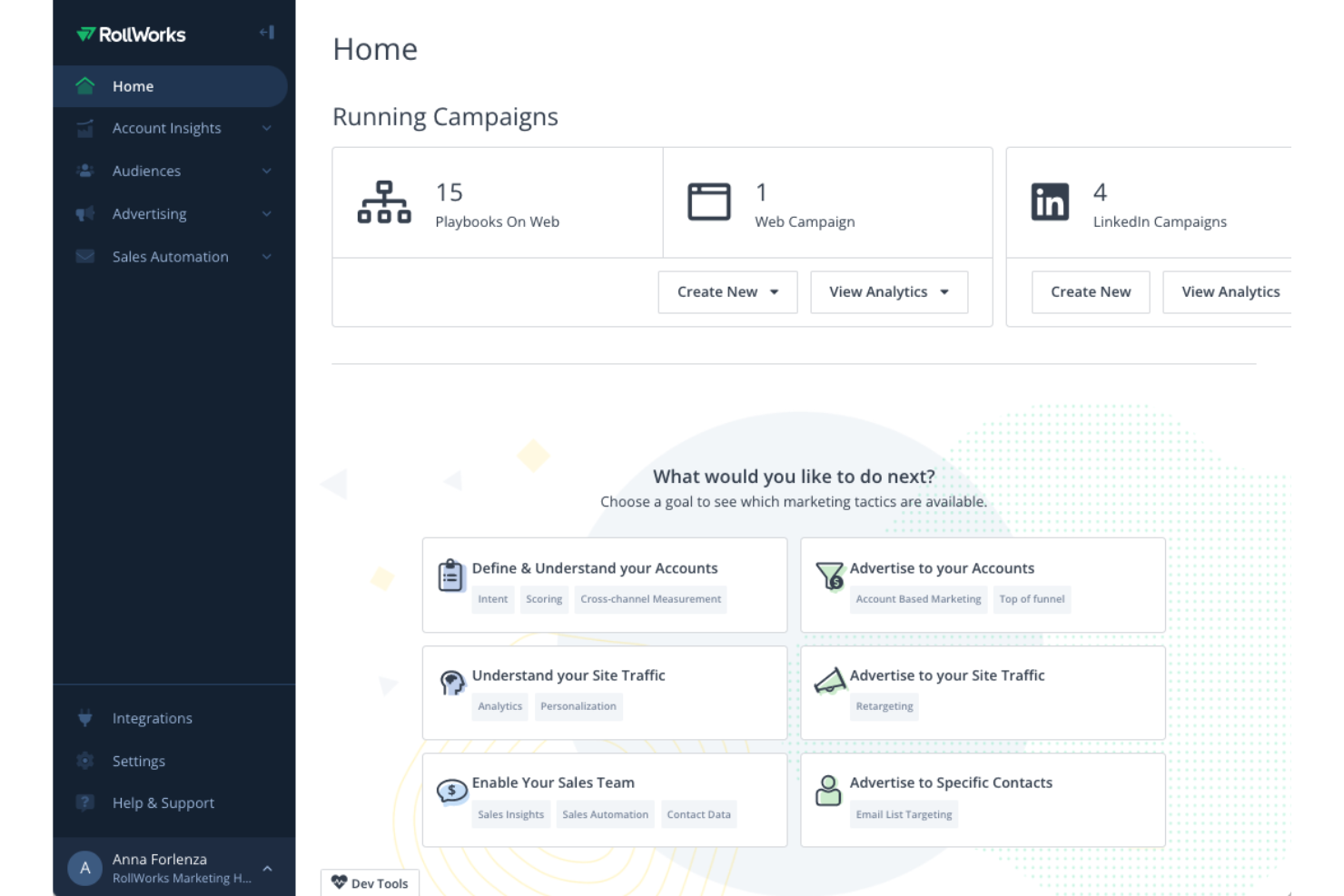 RollWorks screenshot - 10 Beste Demandbase-Alternativen im Test 2026