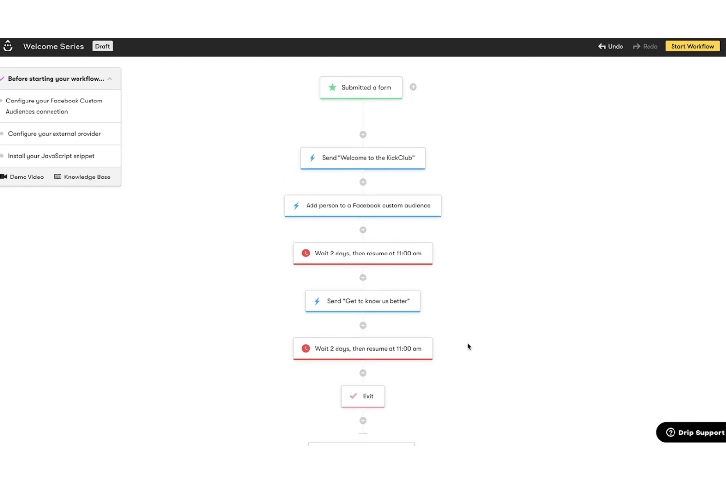 Drip screenshot - 24 meilleures alternatives à Mailchimp examinées en 2026