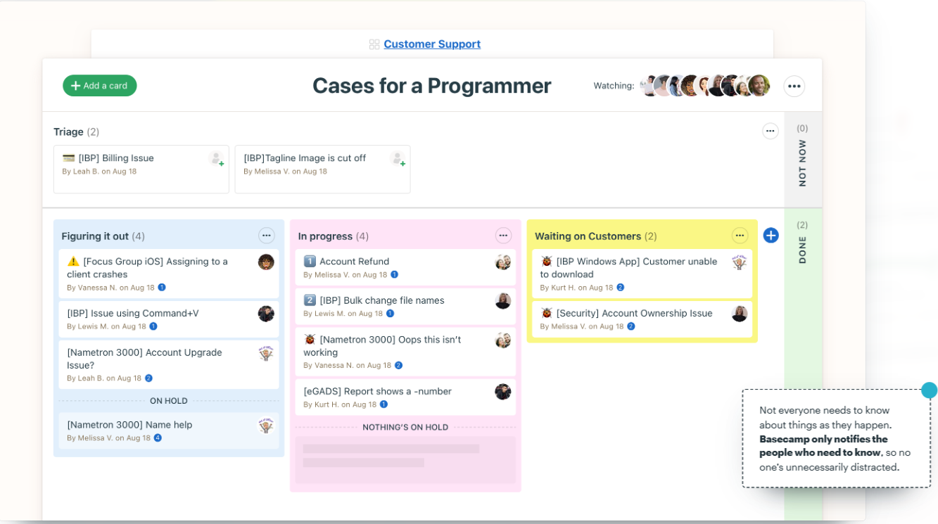 Basecamp screenshot - 19 Beste monday.com-Alternativen im Test 2026