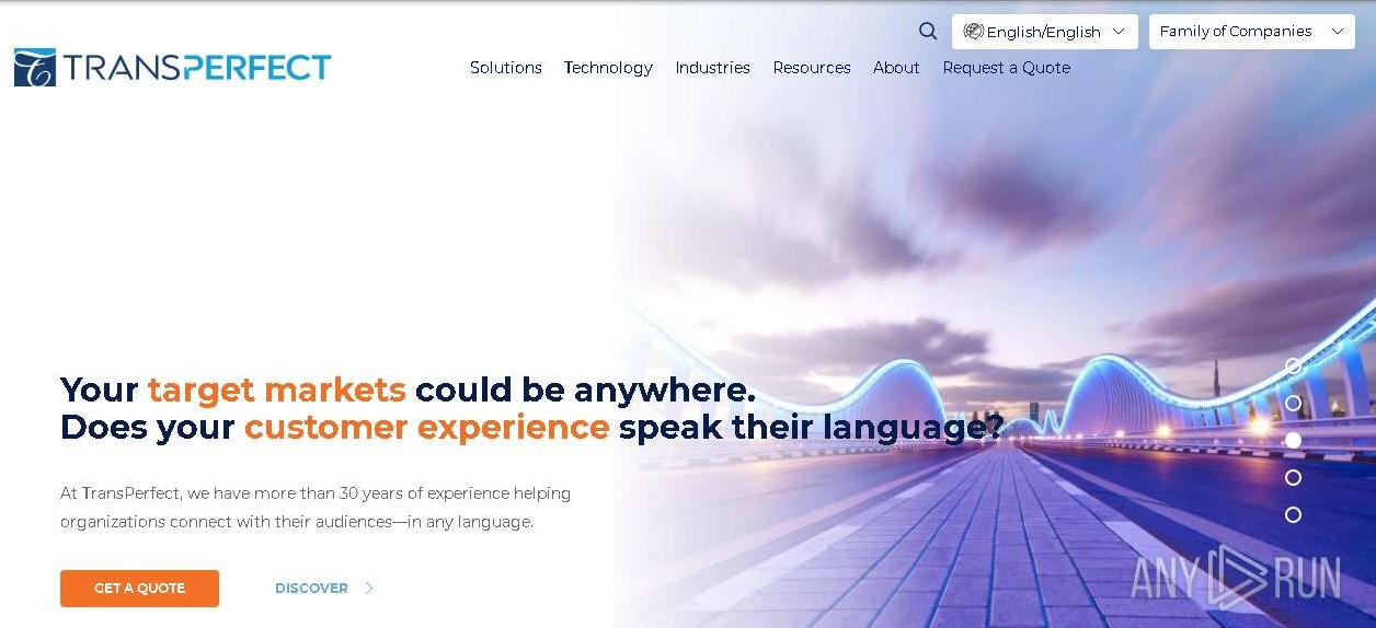 TransPerfect screenshot - 10 Beste Website-Lokalisierungsdienste im Test 2026
