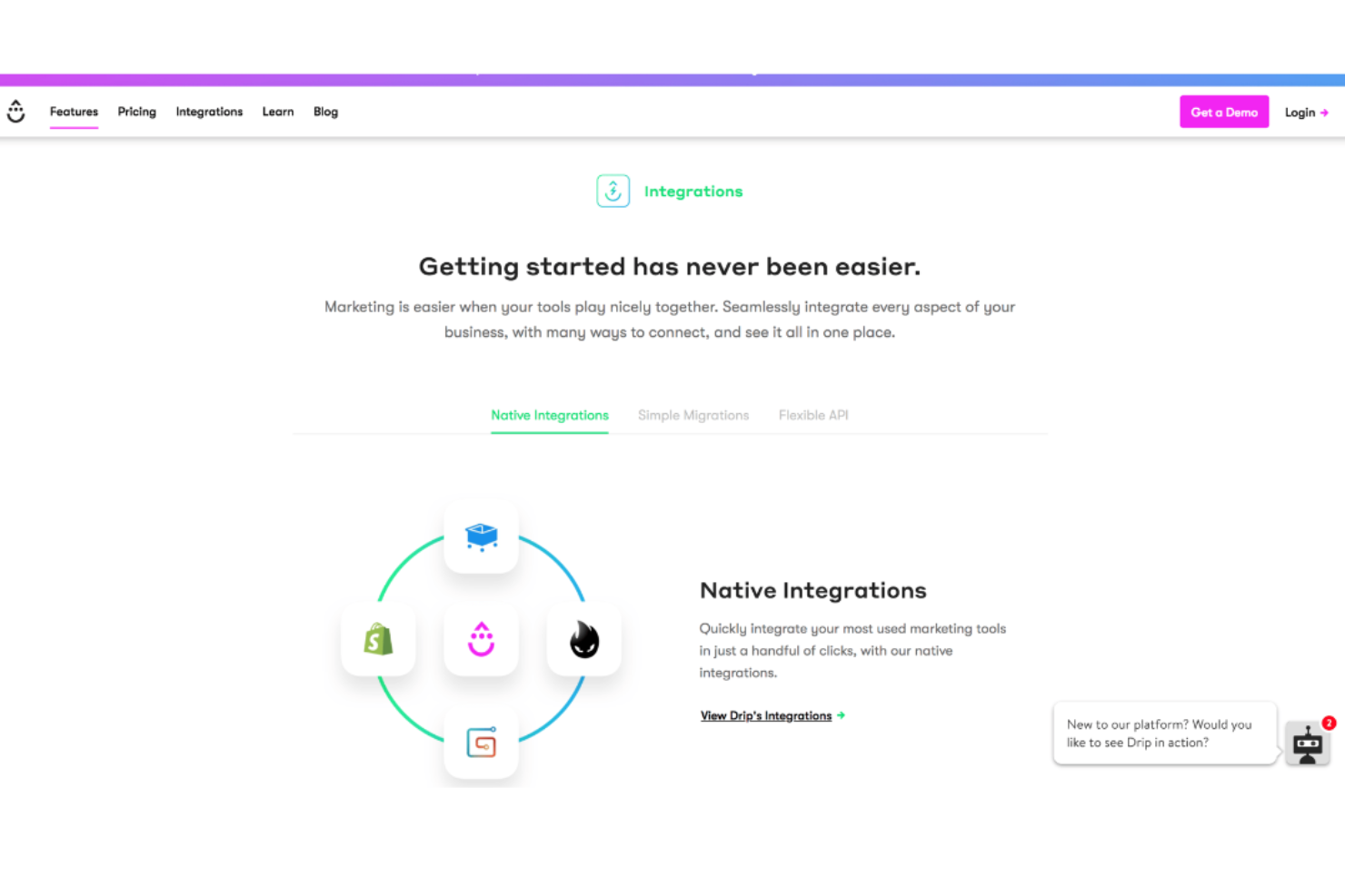 Drip screenshot - 10 meilleures alternatives à MailerLite passées en revue en 2026