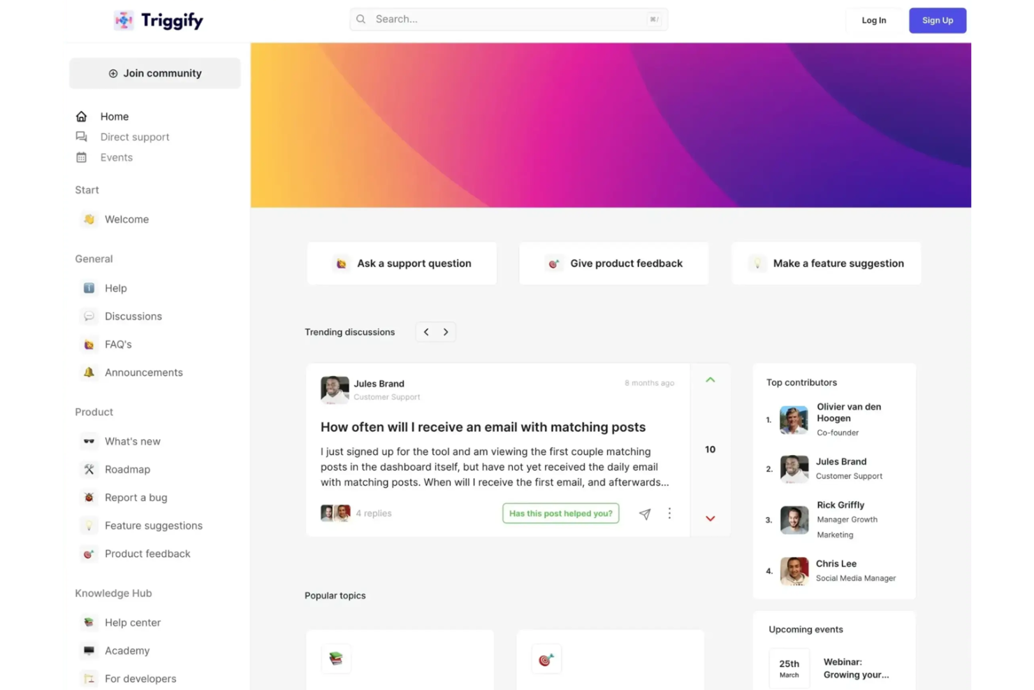 Turf screenshot - 13 Beste Kunden-Community-Software im Test 2026