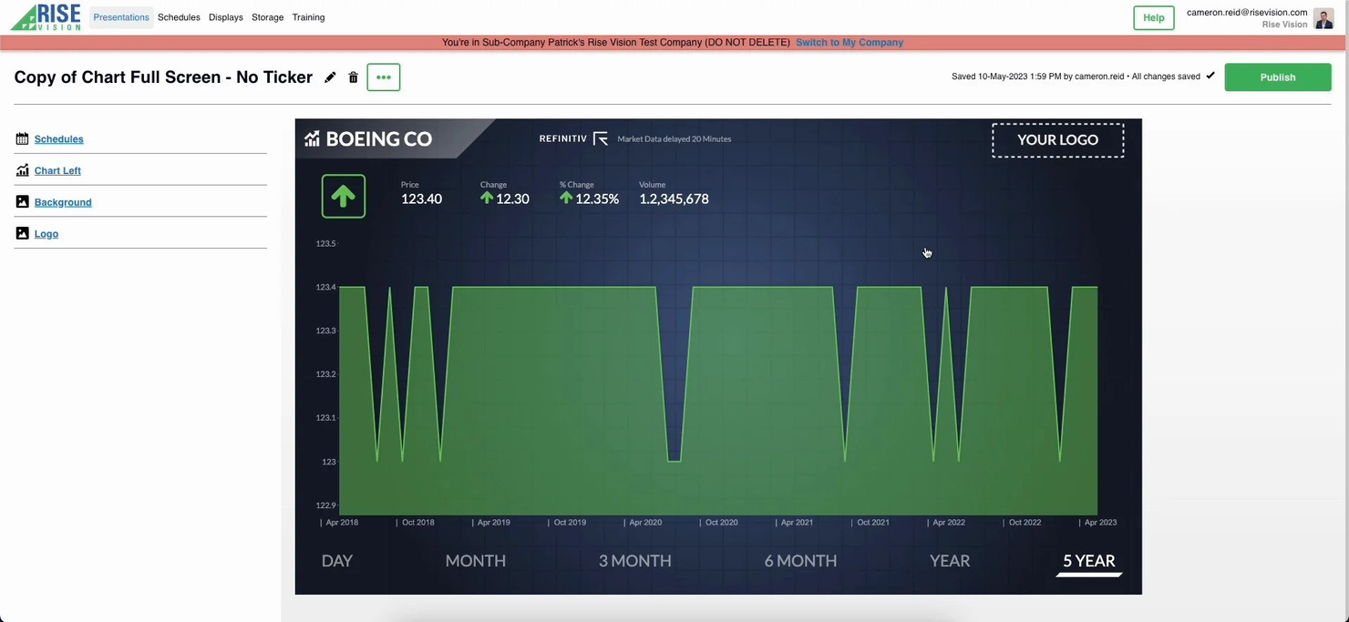 Rise Vision screenshot - 20 Meilleurs Logiciels d’Affichage Dynamique Évalués en 2026