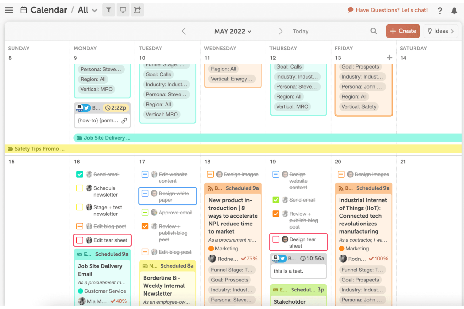 CoSchedule screenshot - 27 meilleures alternatives à Hootsuite passées en revue en 2026