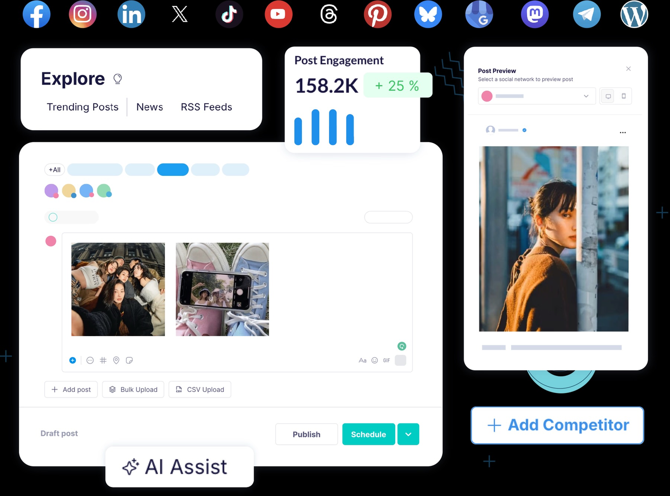 Publer screenshot - 27 meilleures alternatives à Hootsuite passées en revue en 2026