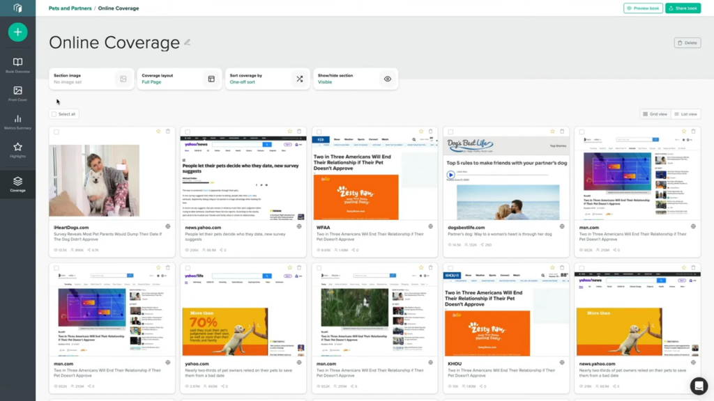 CoverageBook screenshot - 10 Beste PR-Analyse-Tools in 2026