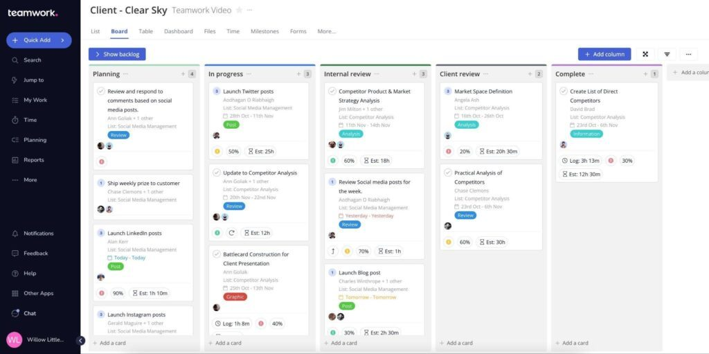 Teamwork.com screenshot - 10 beste Marketing-Workflow-Software im Test für 2026