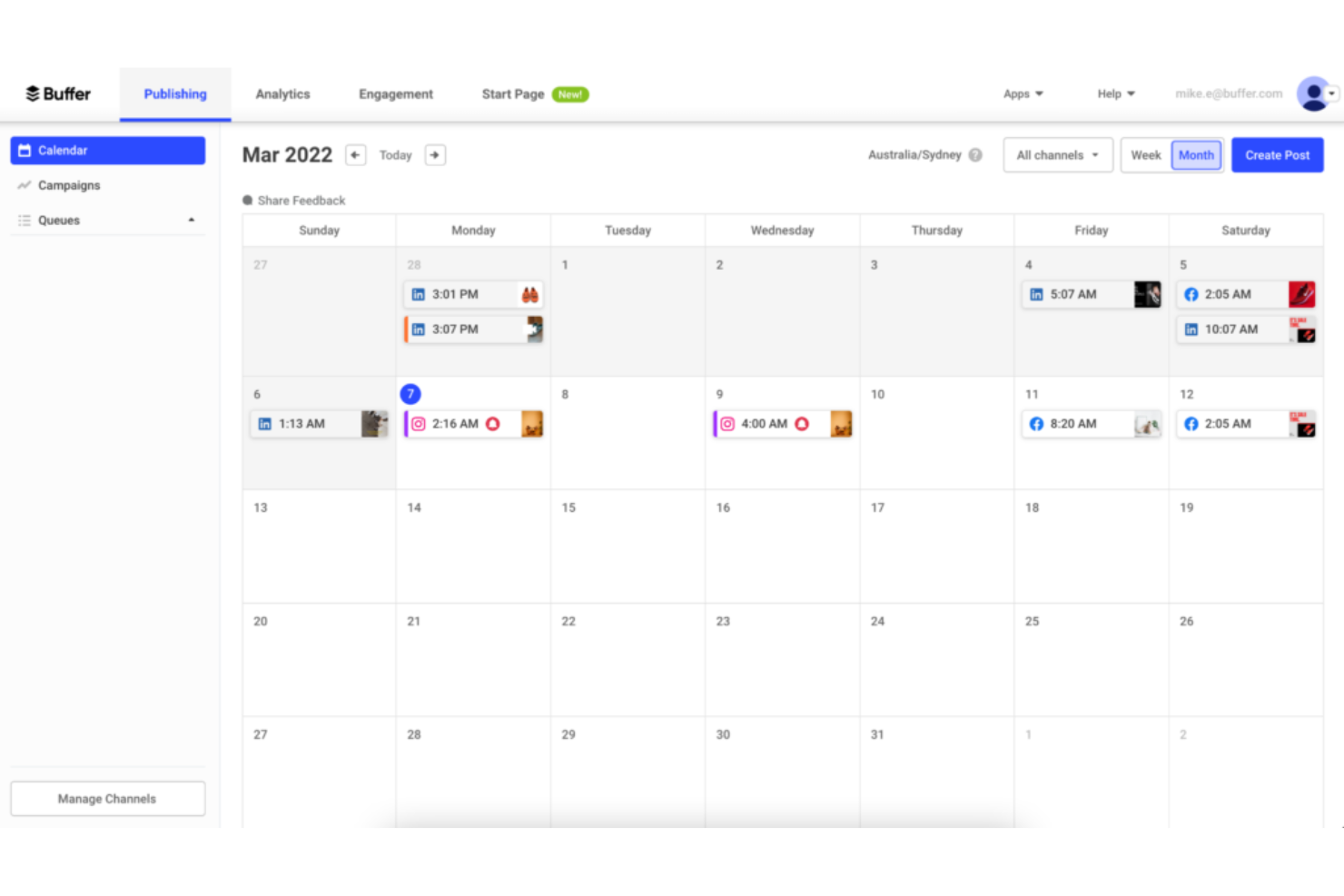 Buffer screenshot - 33 Beste Marketing-Planungssoftware im Test für 2026