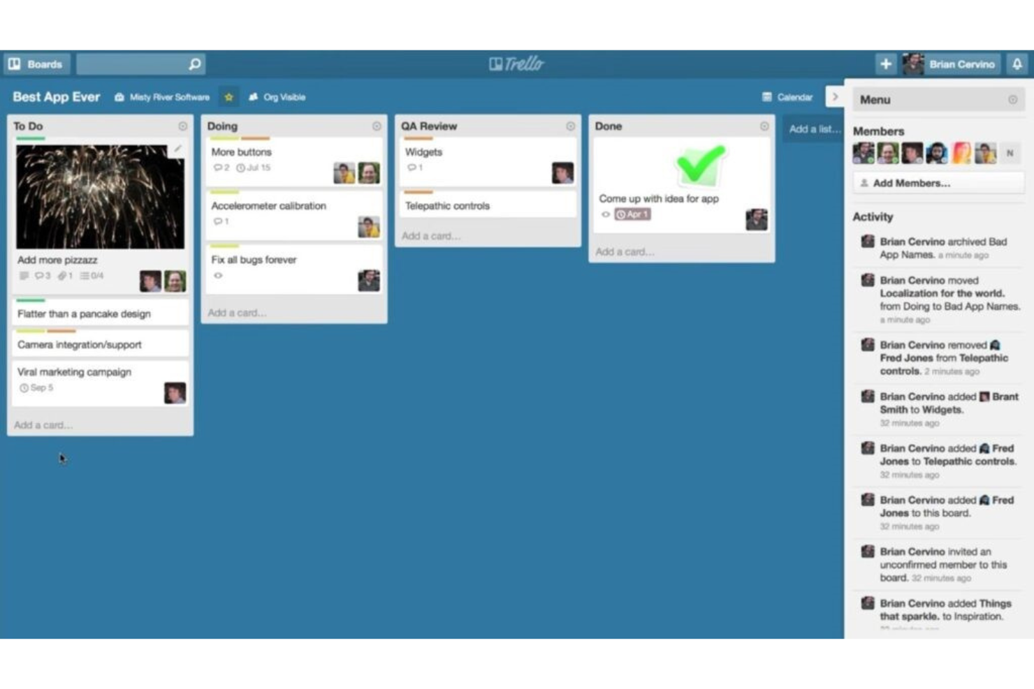 Trello screenshot - 10 Meilleurs Logiciels de Planification Marketing Évalués pour 2026