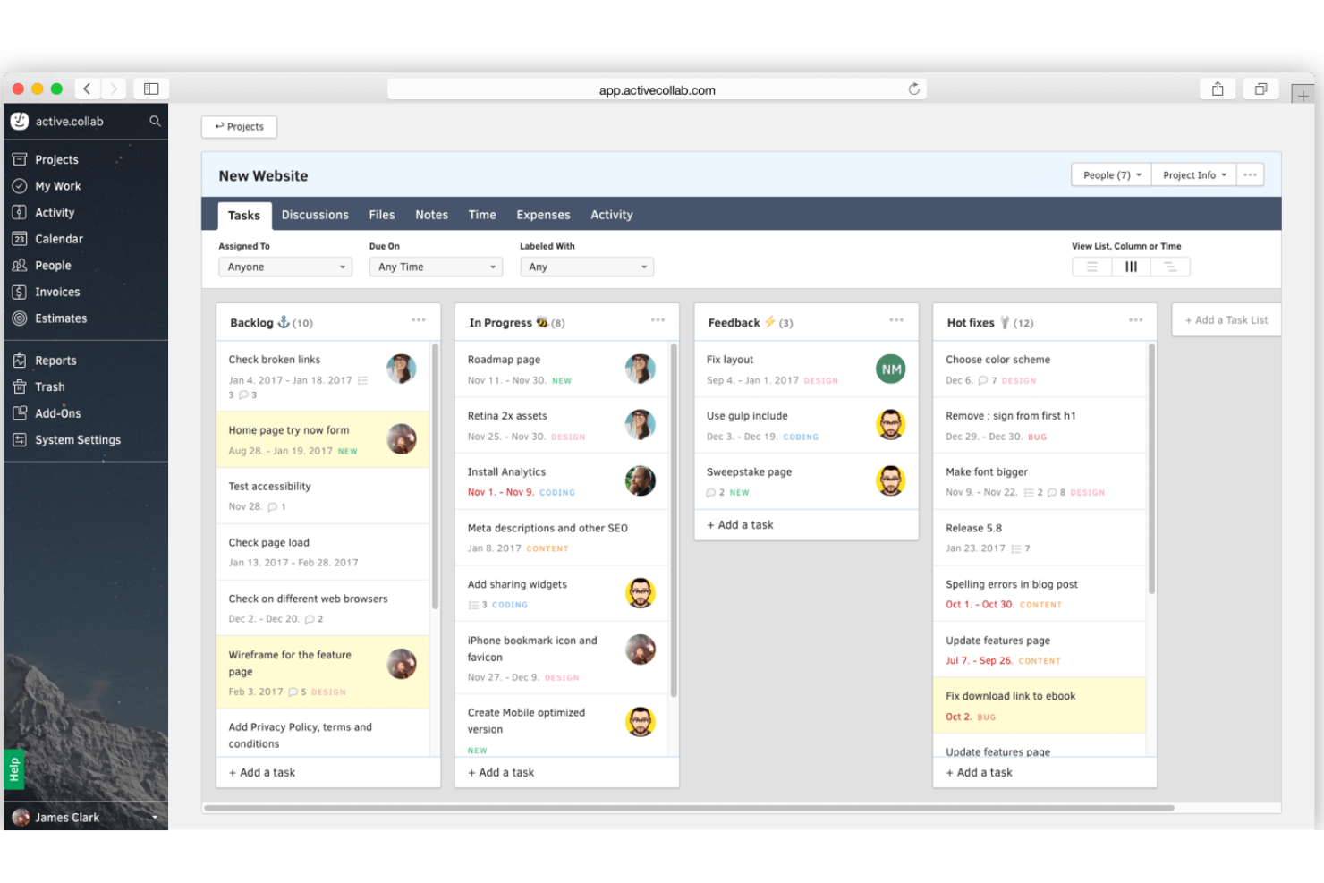 ActiveCollab screenshot - 10 Meilleurs Logiciels de Planification Marketing Évalués pour 2026