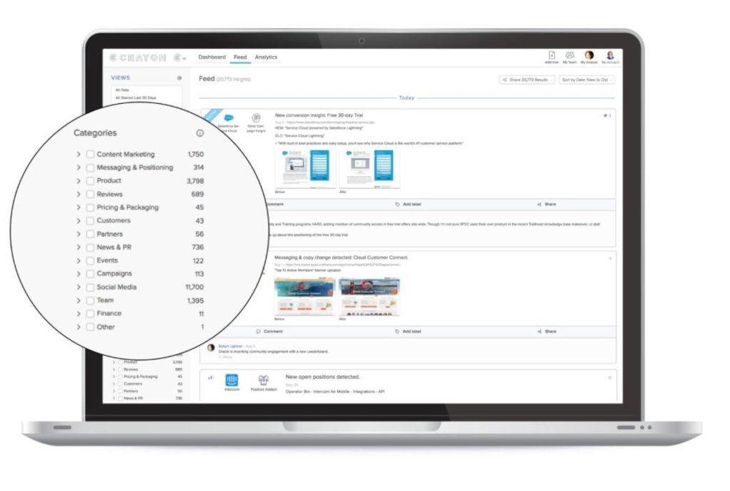 Crayon Intel screenshot - 10 Meilleurs Logiciels d’Intelligence Marketing Évalués pour 2026