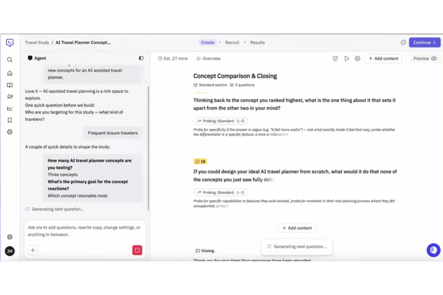 Outset.ai screenshot - 10 Mejores Herramientas de Investigación de Mercado con IA Analizadas en 2026