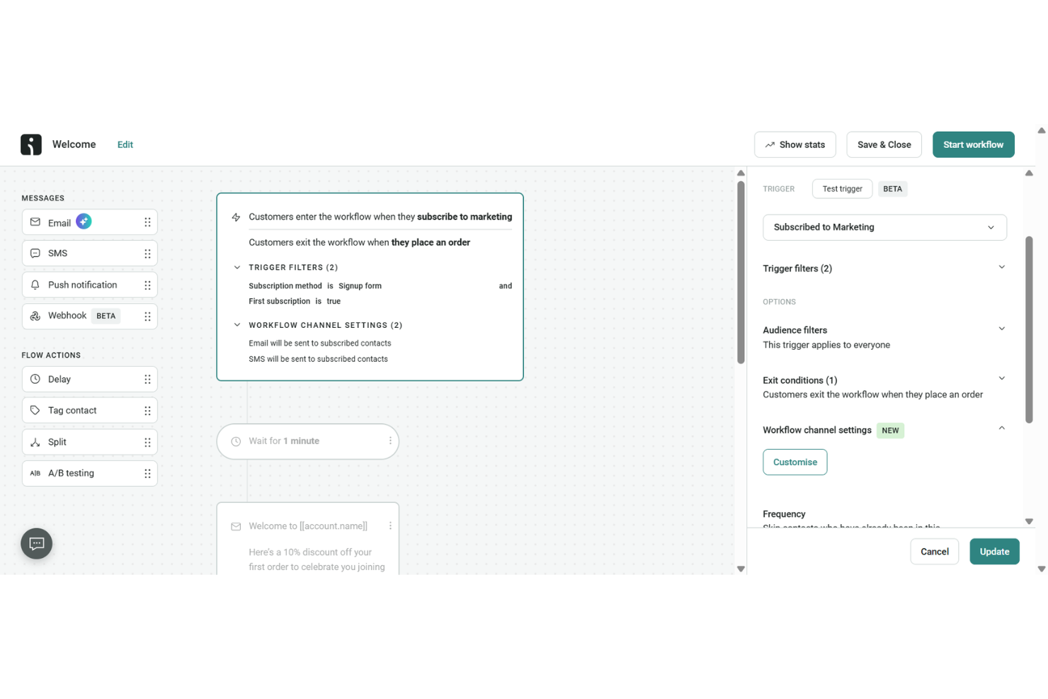 Omnisend screenshot - 7 Mejores Alternativas a MailerLite Analizadas en 2026