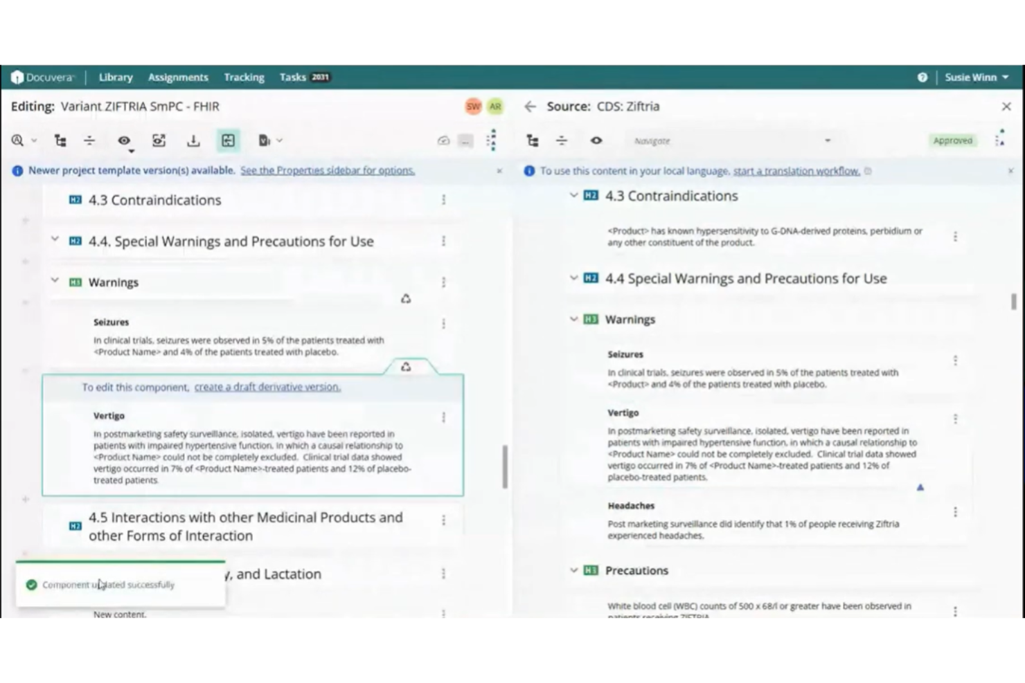 Docuvera screenshot - 7 Meilleurs Systèmes de Gestion de Contenu par Composants en 2026