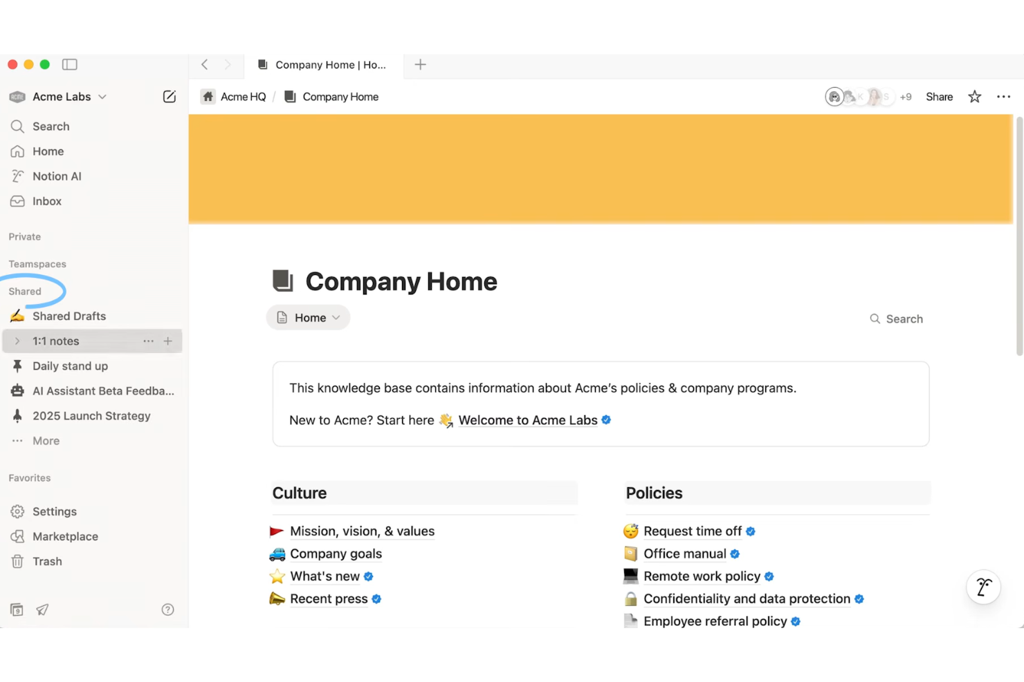 Notion screenshot - 10 migliori alternative a monday.com recensite nel 2026