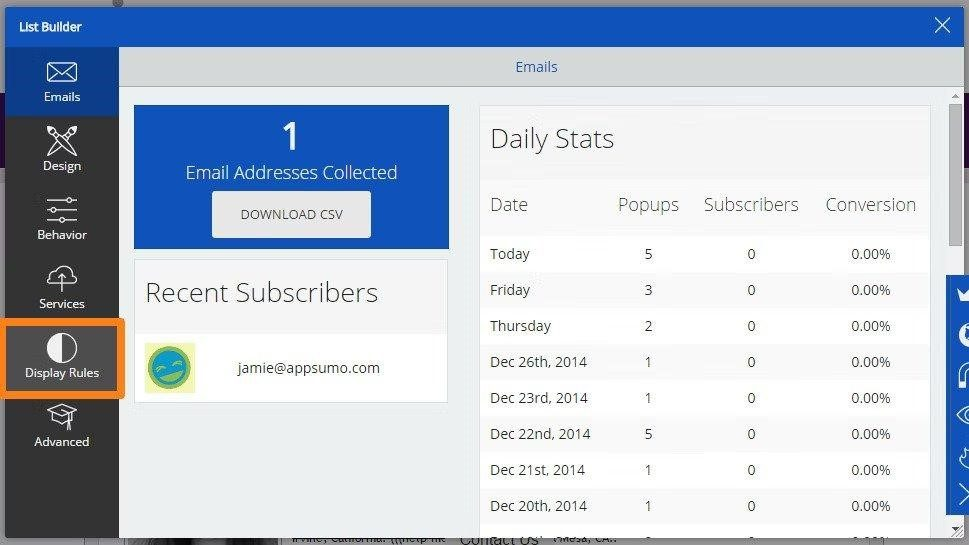SumoMe screenshot - 10 Migliori Software di Marketing Gratuiti per PMI nel 2026