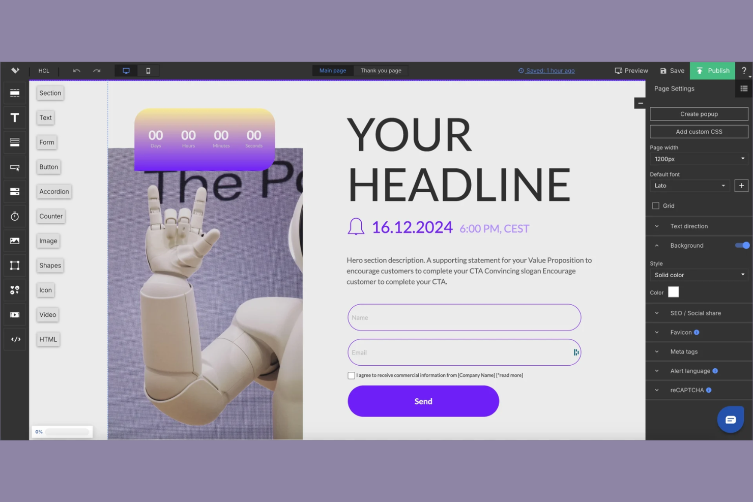 Landingi screenshot - 10 migliori software per la progettazione di pagine web nel 2026