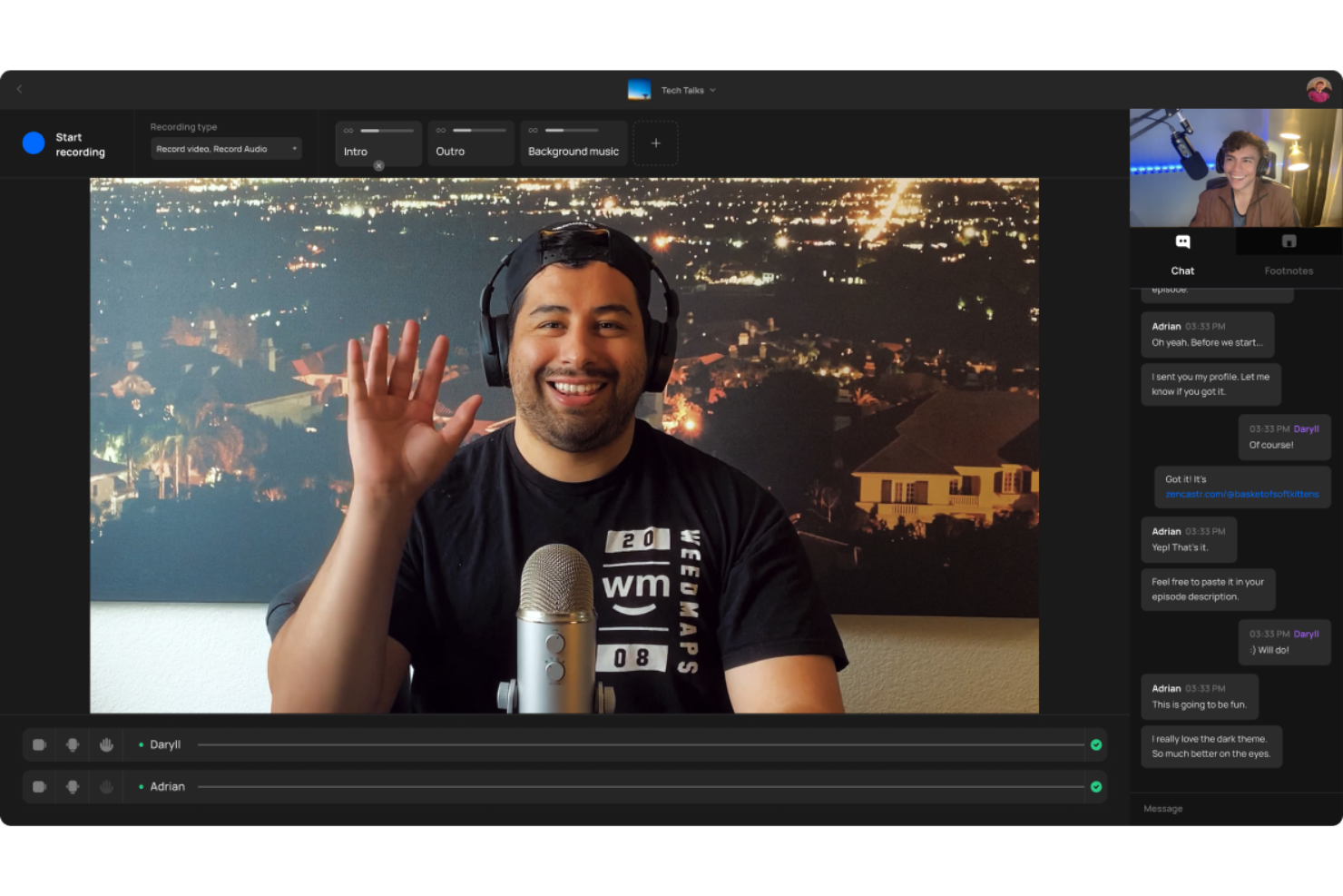 Zencastr screenshot - I 14 migliori software gratuiti per registrare podcast nel 2026
