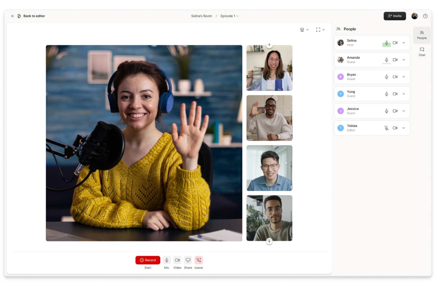 Descript screenshot - I 14 migliori software gratuiti per registrare podcast nel 2026