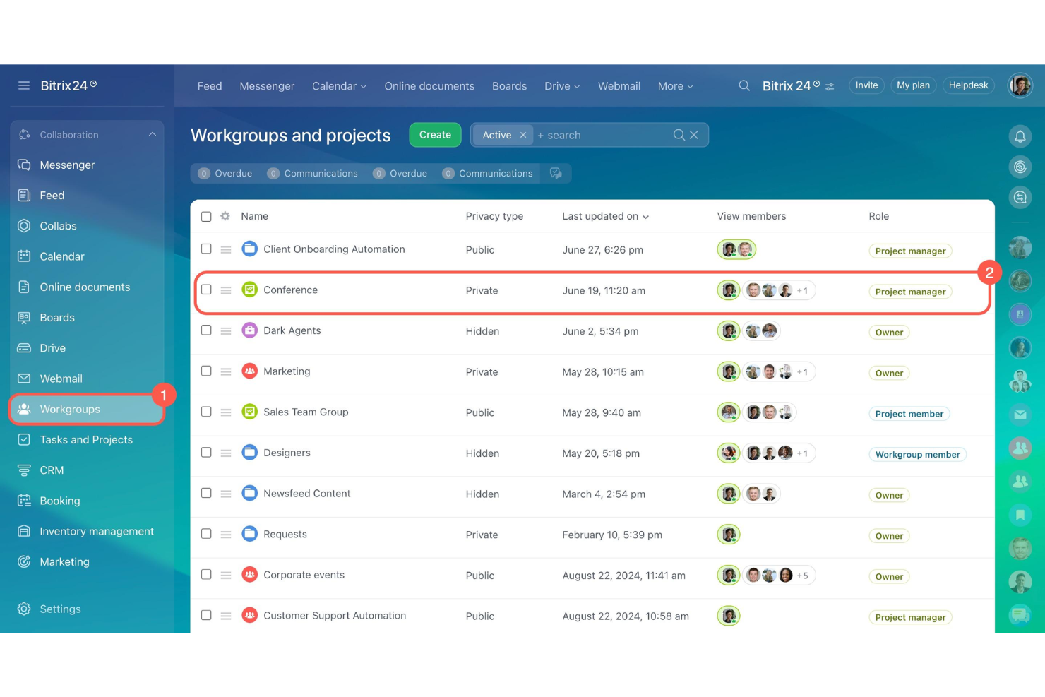 Bitrix24 screenshot - 10 migliori piattaforme gratuite di automazione marketing nel 2026