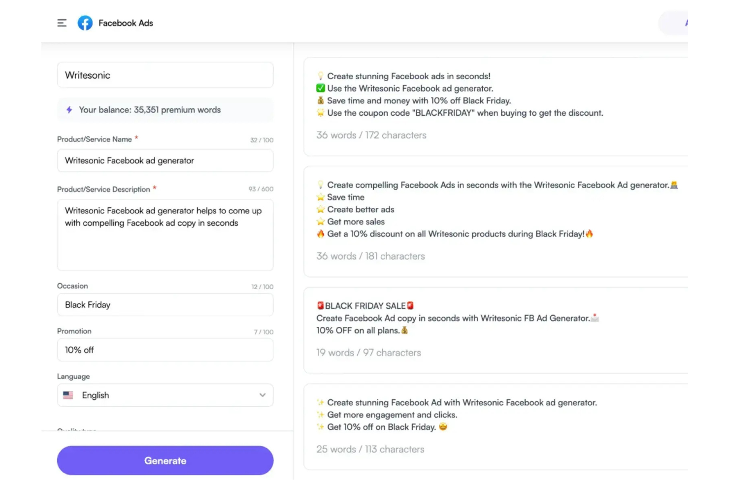 Writesonic screenshot - 10 Mejores Herramientas de Automatización de Marketing de Contenidos para 2026