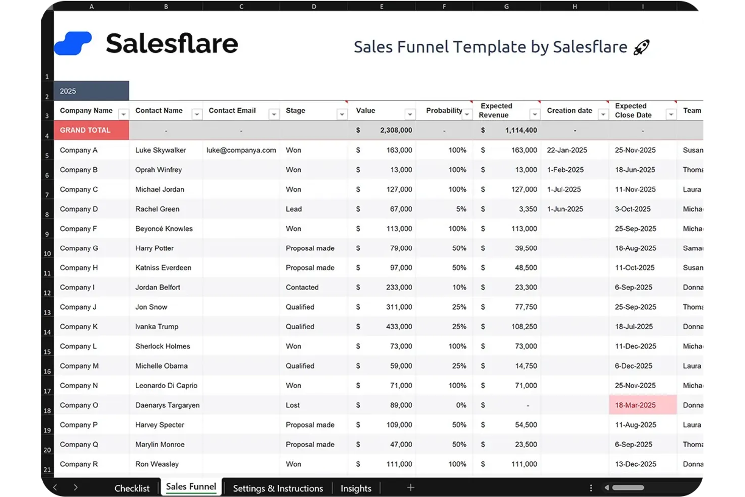 Salesflare screenshot - 10 software de CRM B2B para 2026