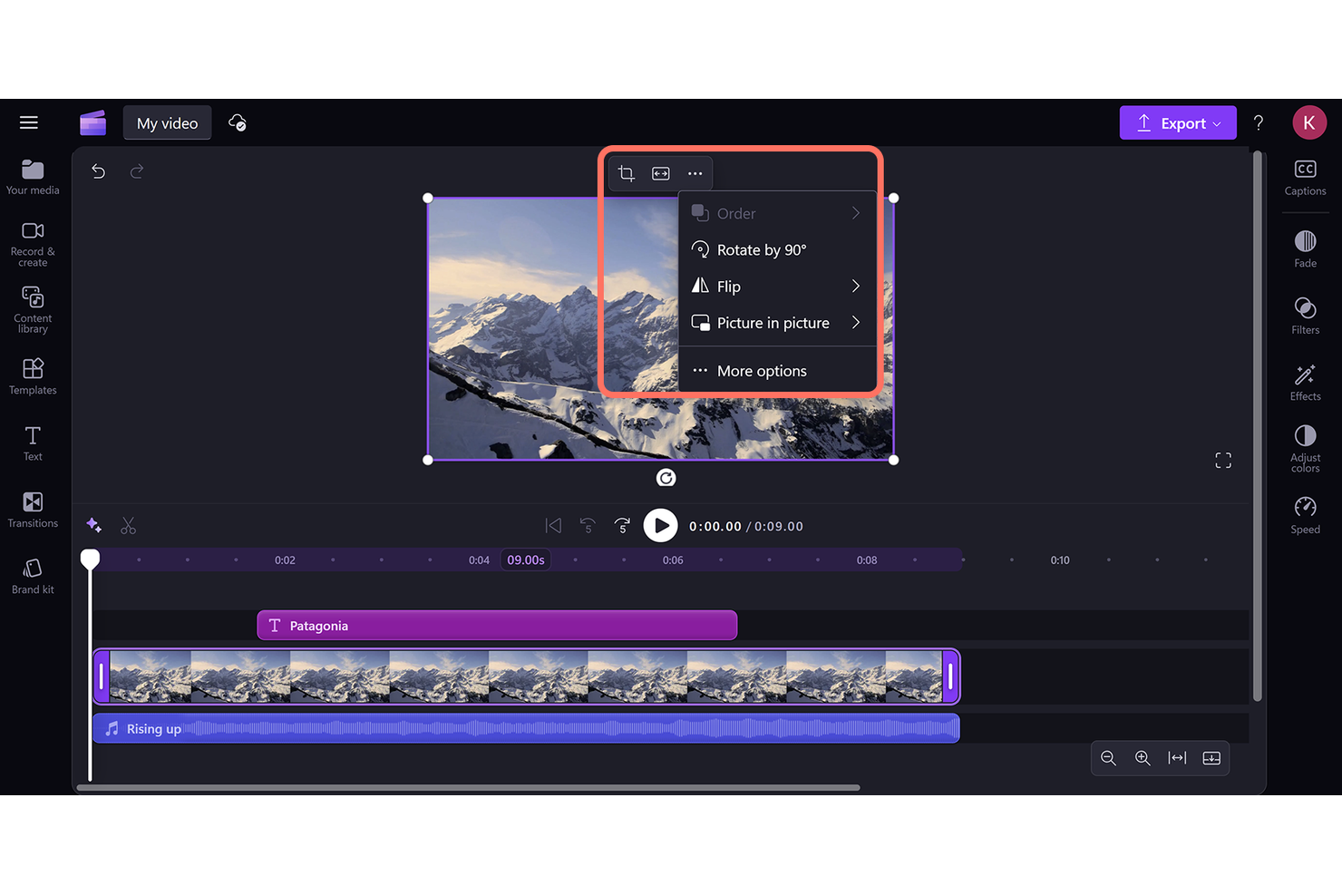 Clipchamp screenshot - 10 Mejores Alternativas a CapCut para 2026