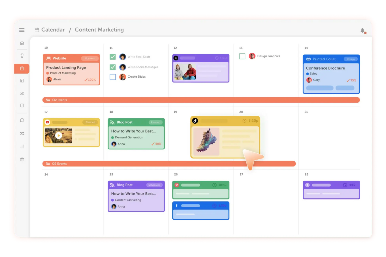 CoSchedule screenshot - 10 Mejores Herramientas de Automatización de Marketing de Contenidos para 2026