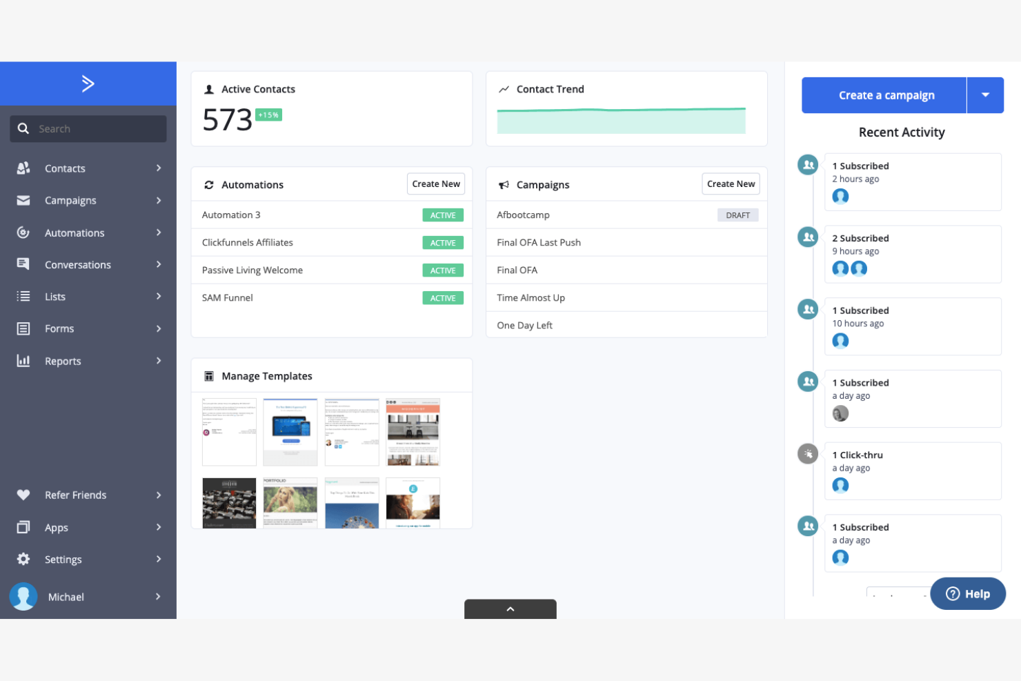 ActiveCampaign screenshot - 14 alternativas a monday CRM para 2026