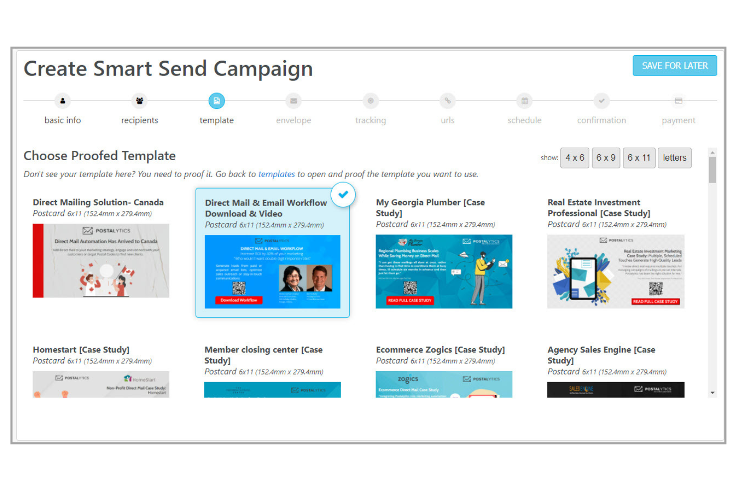 Postalytics screenshot - 10 migliori piattaforme di direct mail marketing con AI nel 2026