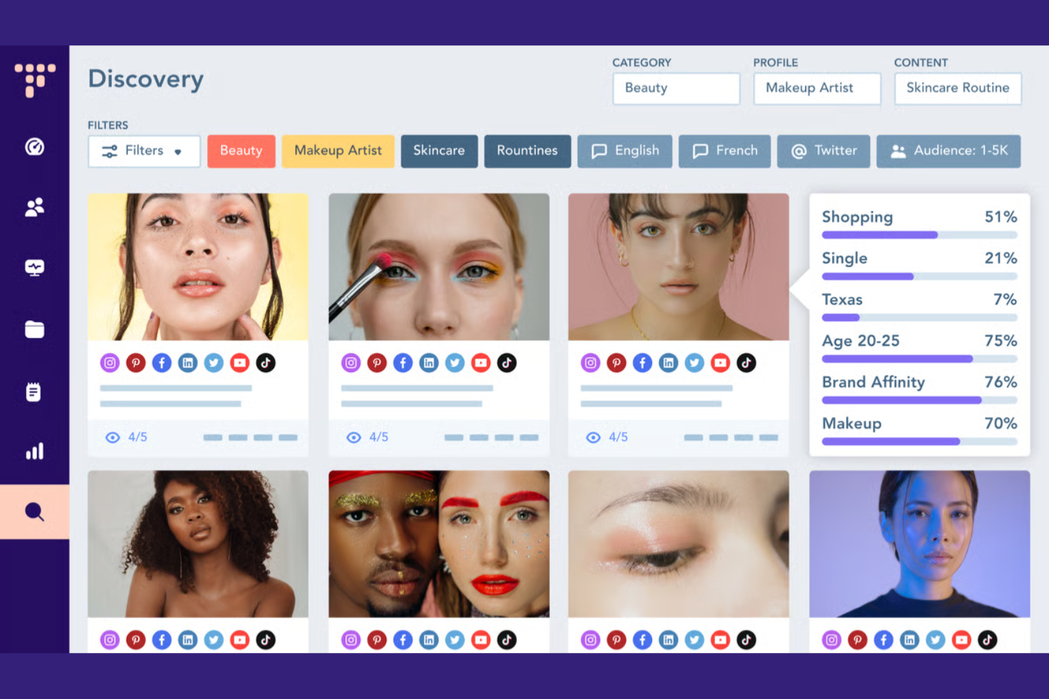 Traackr screenshot - Le 10 migliori piattaforme di marketing degli influencer basate sull’IA nel 2026