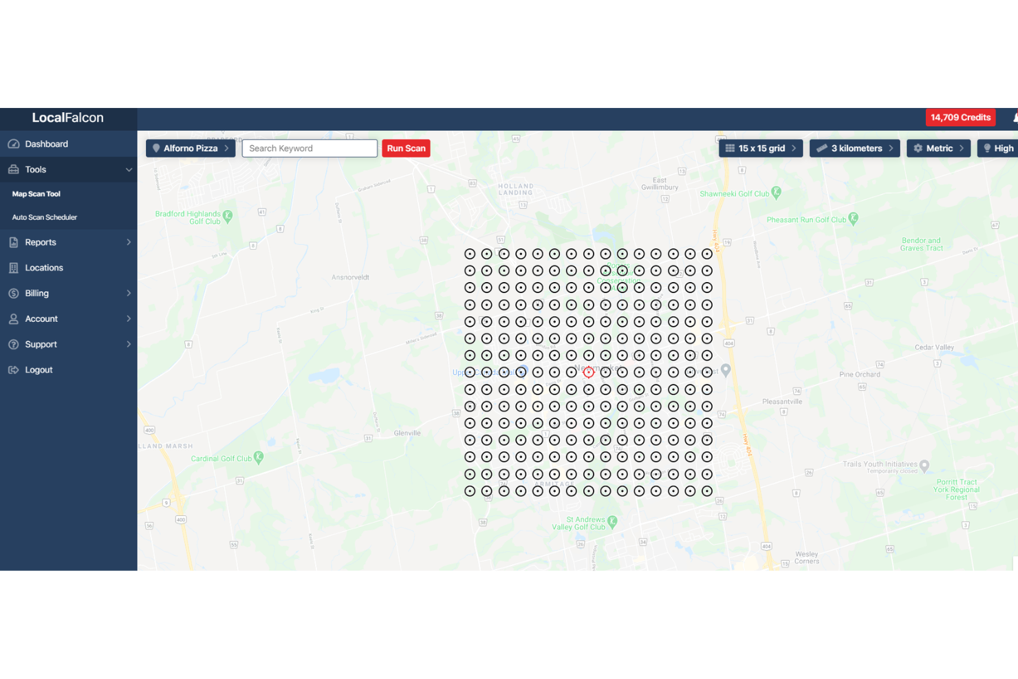 Local Falcon screenshot - 10 migliori strumenti SEO locali nel 2026