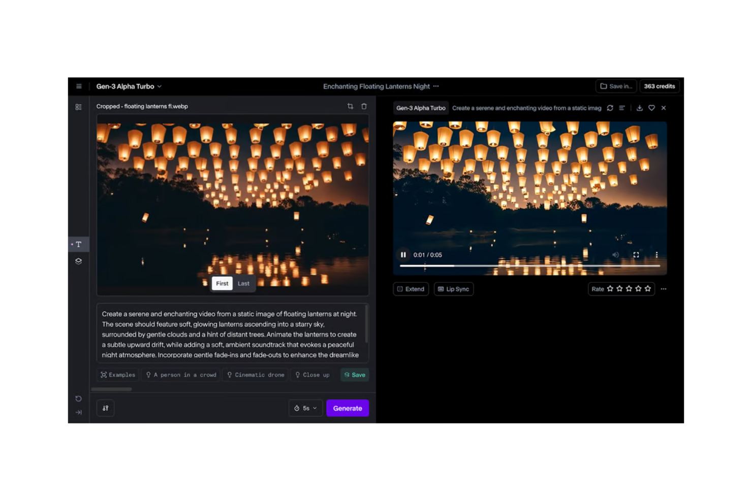 Runway screenshot - Los 10 Mejores Editores de Video con IA Revisados en 2026