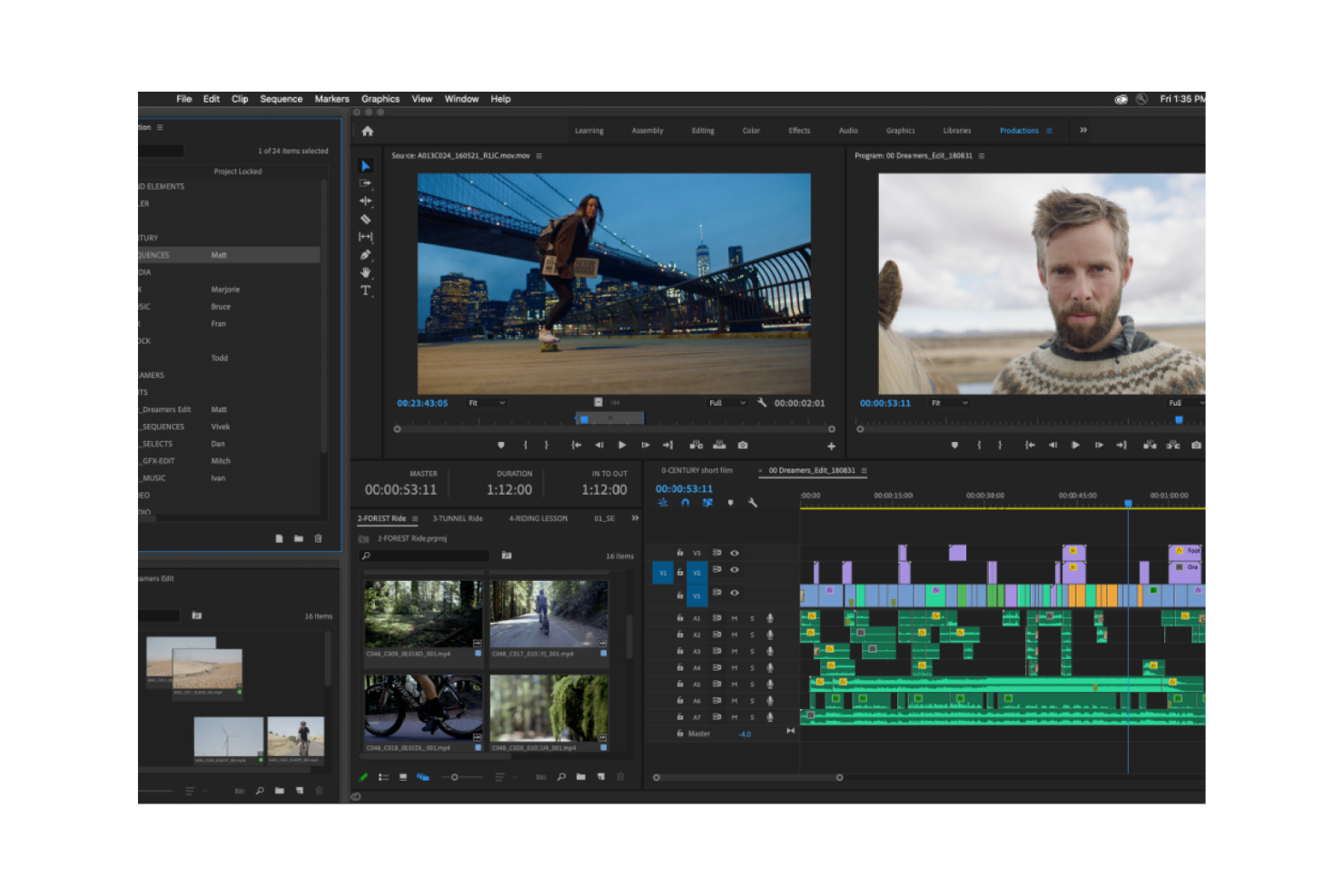 Adobe Premiere Pro screenshot - 10 Migliori Applicazioni di Montaggio Video con Intelligenza Artificiale Recensite nel 2026