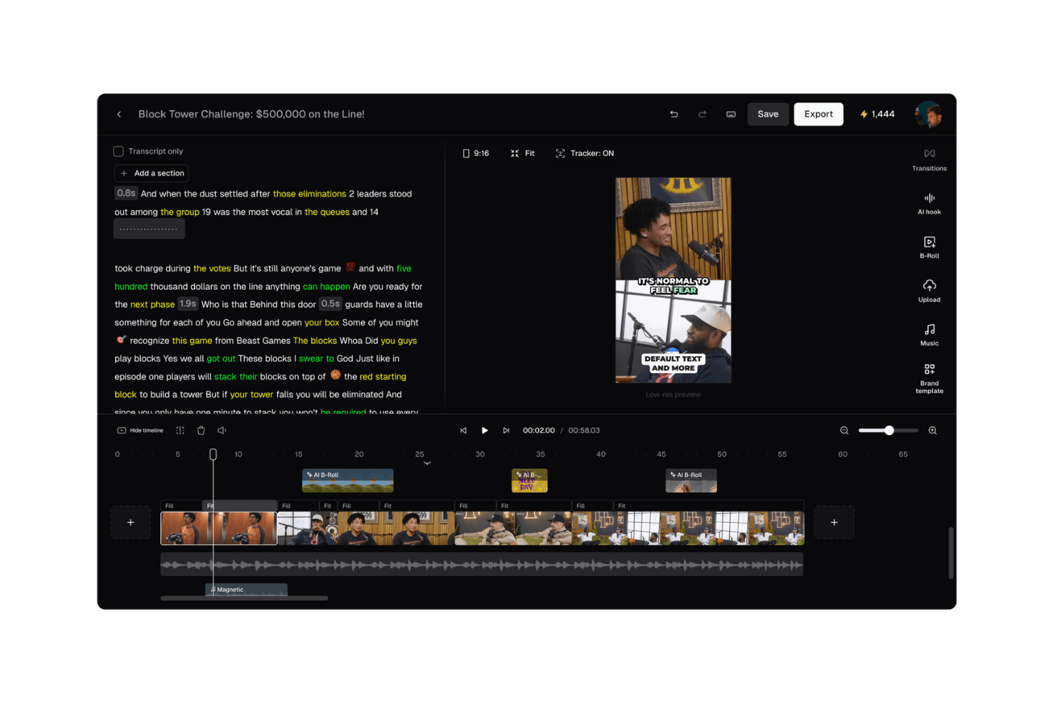 OpusClip screenshot - Los 10 Mejores Editores de Video con IA Revisados en 2026