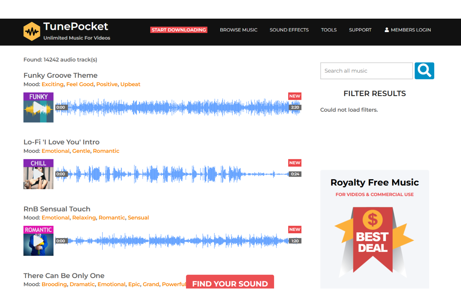 TunePocket screenshot - 10 strumenti SEO per YouTube scelti per 2026 per far crescere il tuo canale