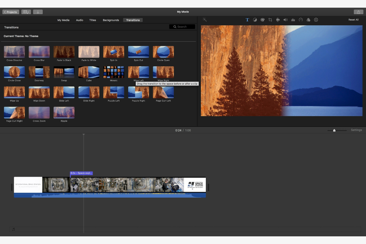 iMovie screenshot - 1 Mejores Programas Gratuitos de Edición de Video Revisados en 2026