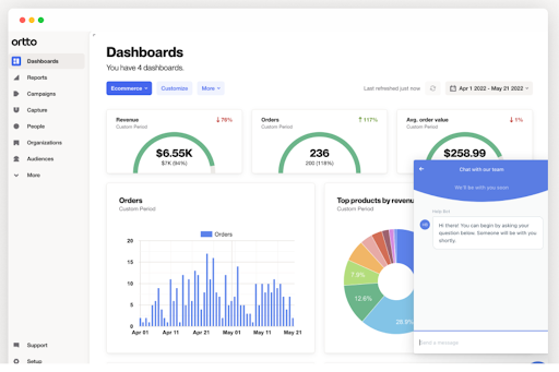 Ortto screenshot - 3 mejores herramientas de automatización de marketing con IA analizadas en 2026