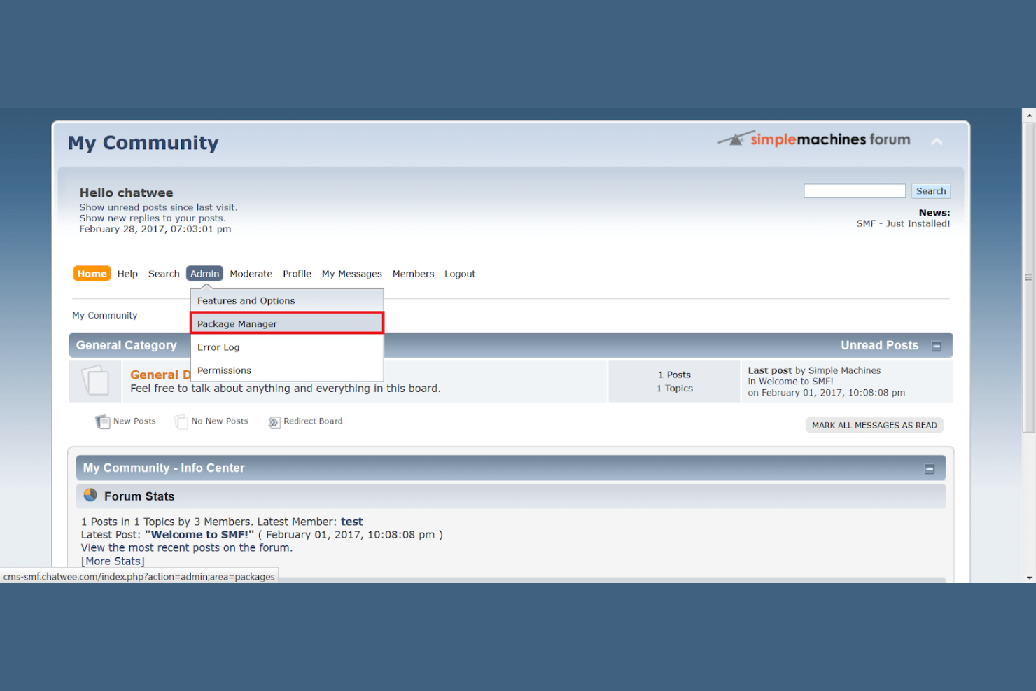 Simple Machines Forum screenshot - 10 Mejores Software de Foros Elegidos para 2026