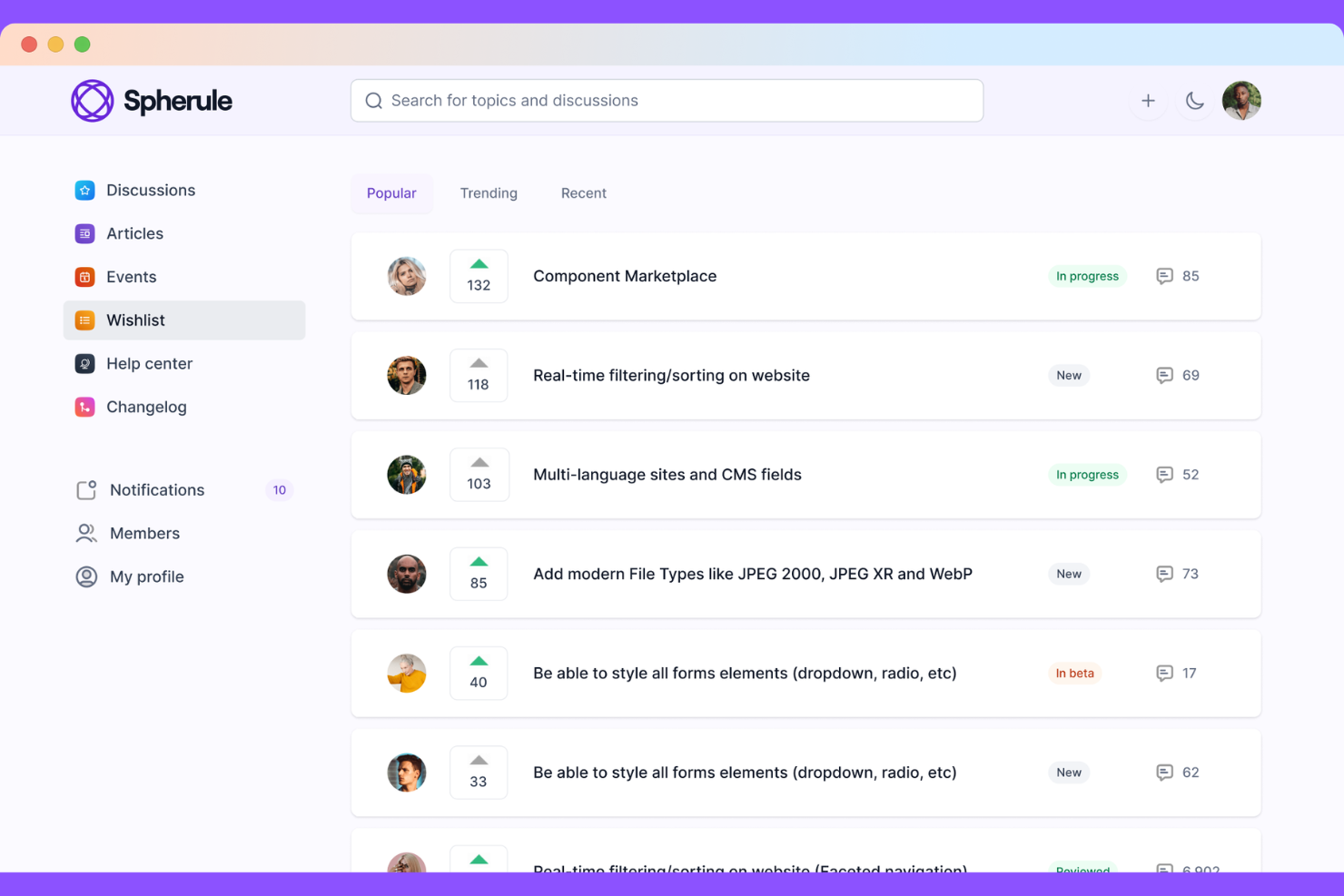 Bettermode screenshot - 10 Migliori Software per Forum Selezionati per 2026