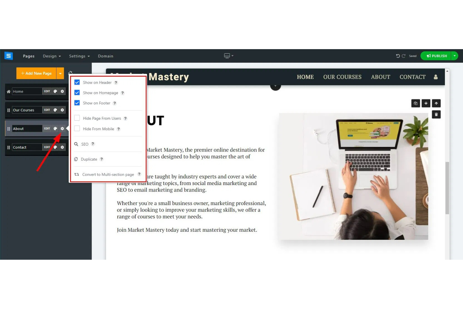 SITE123 screenshot - 10 migliori alternative a Carrd per 2026